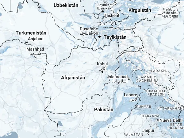 Mapa: Afganistán