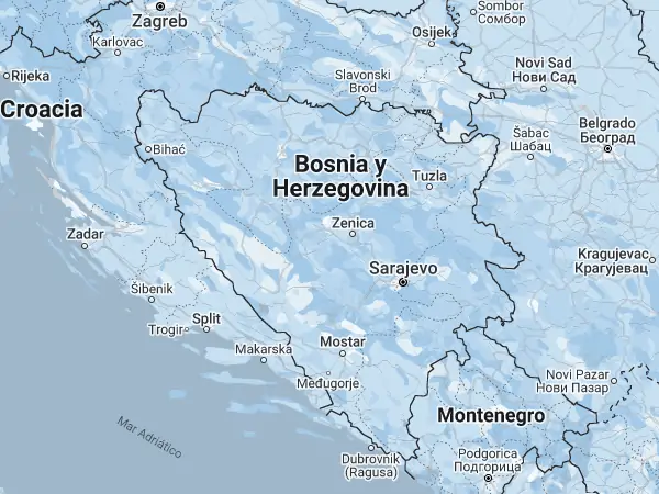 Mapa: Bosnia y Herzegovina Mapa: Bosnia y Herzegovina