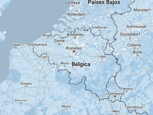 Mapa: Bélgica