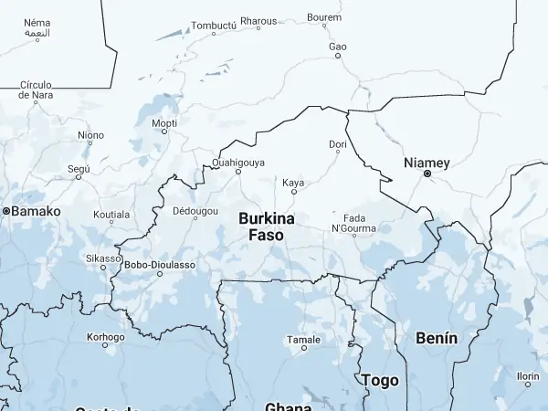 Mapa: Burkina Faso Mapa: Burkina Faso