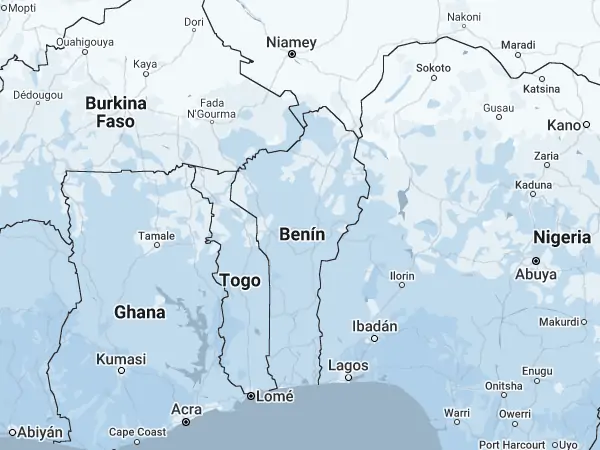 Mapa: Benín Mapa: Benín