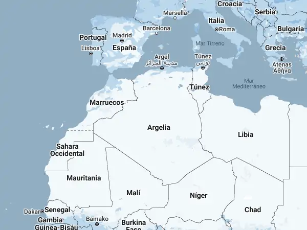 Mapa: Argelia Mapa: Argelia