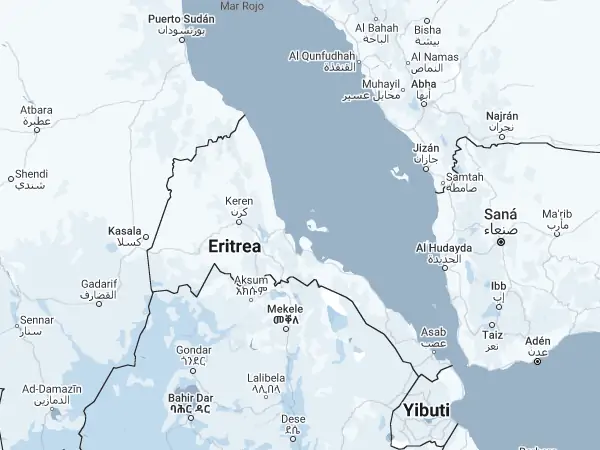 Mapa: Eritrea Mapa: Eritrea