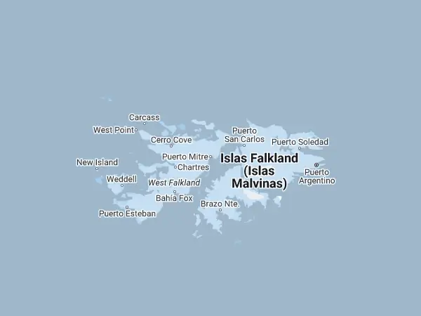 Mapa: Islas Malvinas