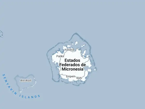 Mapa: Estados Federados de Micronesia Mapa: Estados Federados de Micronesia