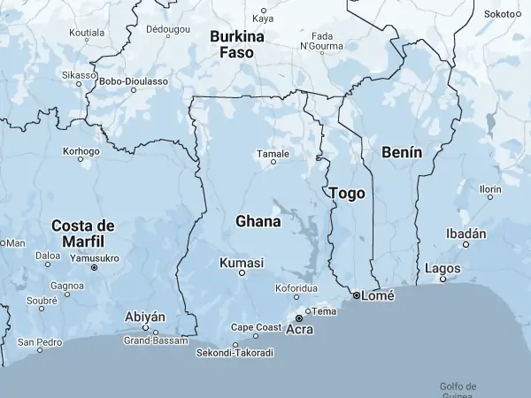 Mapa: Ghana Mapa: Ghana