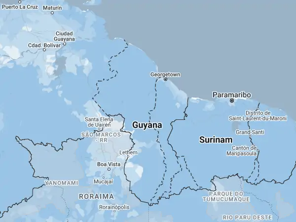 Mapa: Guyana