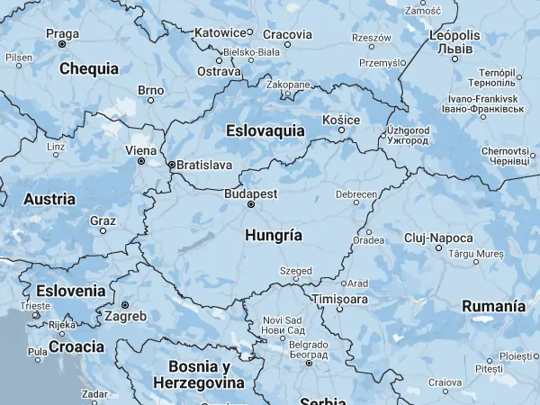 Mapa: Hungría
