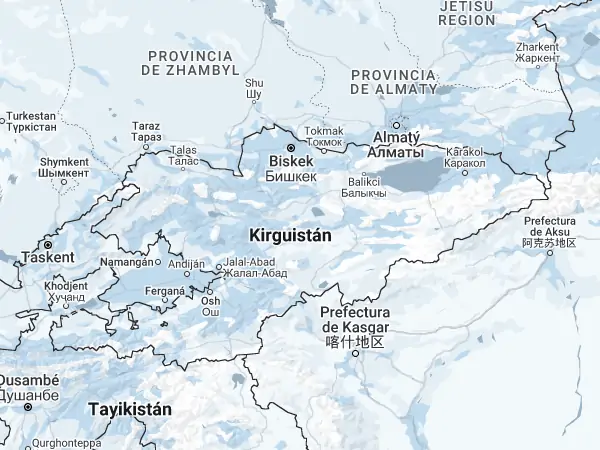 Mapa: Kirguistán