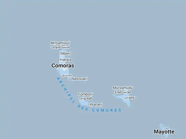 Mapa: Comoras Mapa: Comoras