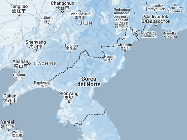 Mapa: Corea del Norte