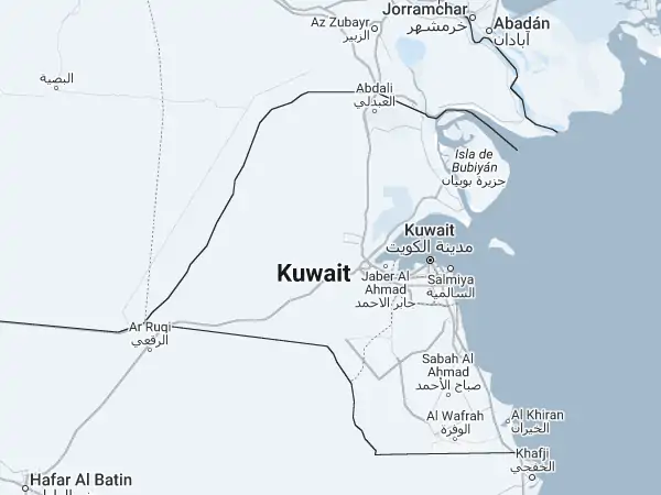 Mapa: Kuwait