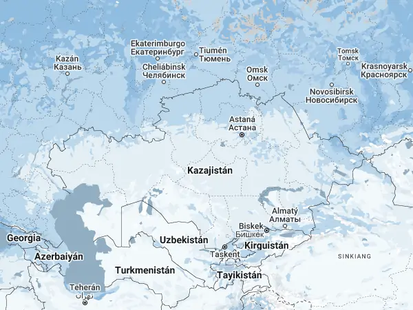 Mapa: Kazajistán