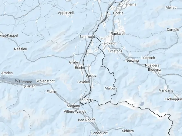 Mapa: Liechtenstein