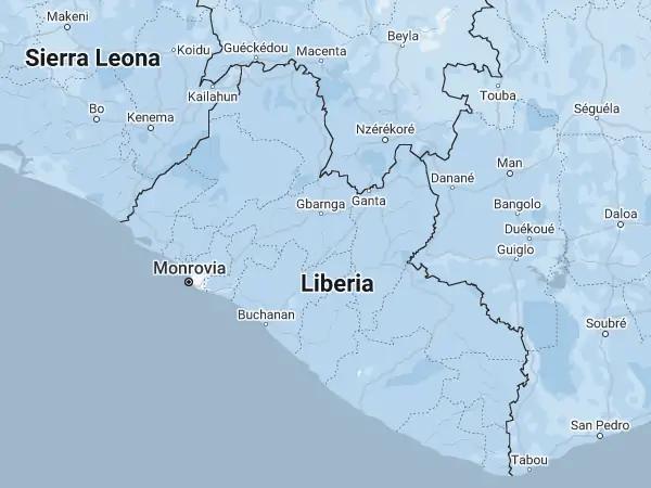 Mapa: Liberia Mapa: Liberia