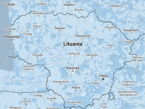 Mapa: Lituania