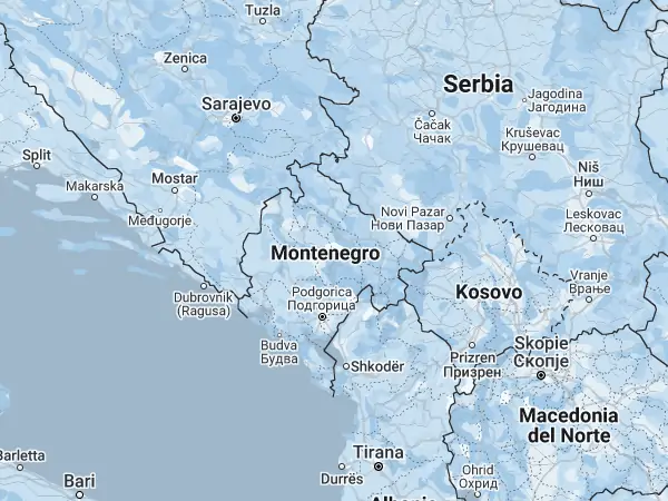 Mapa: Montenegro