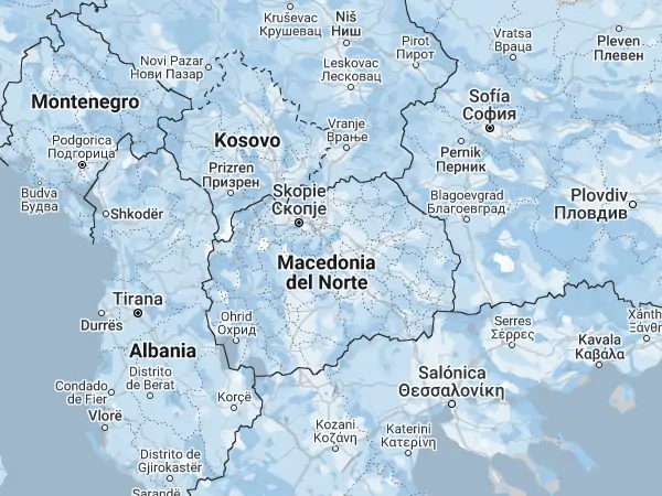 Mapa: Macedonia del Norte