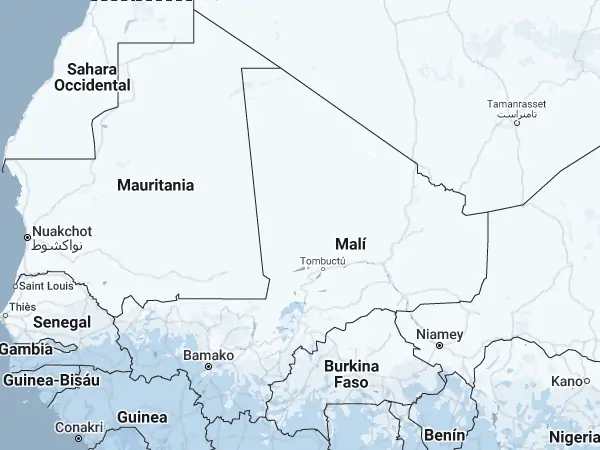 Mapa: Malí Mapa: Malí