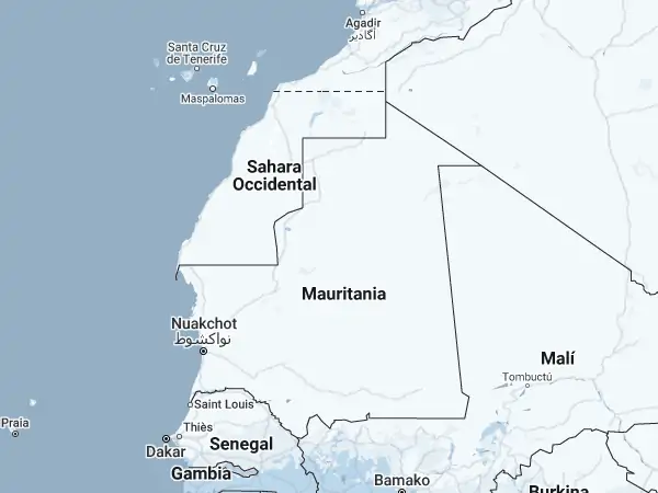 Mapa: Mauritania Mapa: Mauritania
