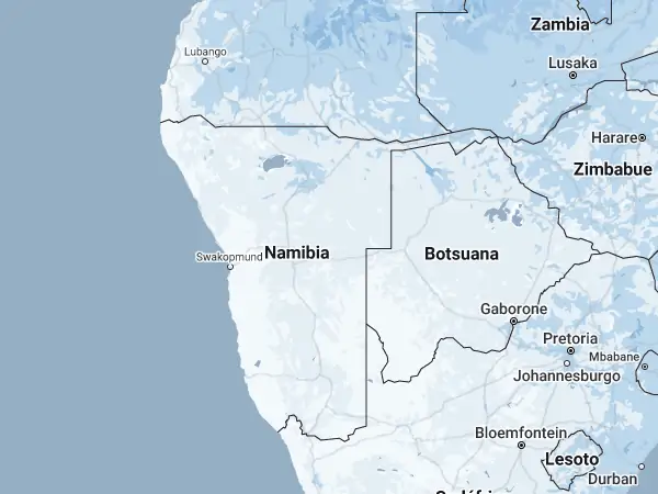 Mapa: Namibia Mapa: Namibia