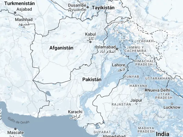 Mapa: Pakistán