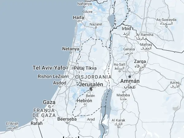 Mapa: Territorios Palestinos