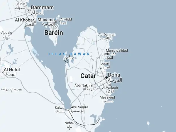 Mapa: Catar