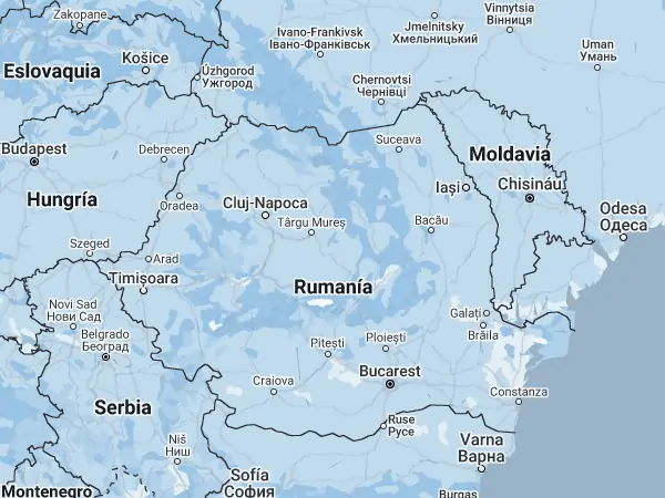 Mapa: Rumania
