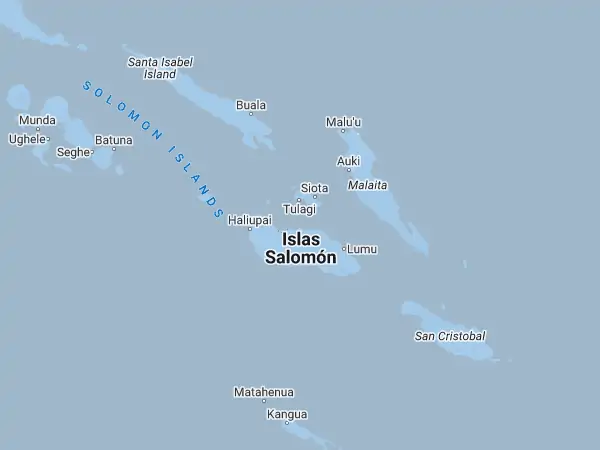 Mapa: Islas Salomón