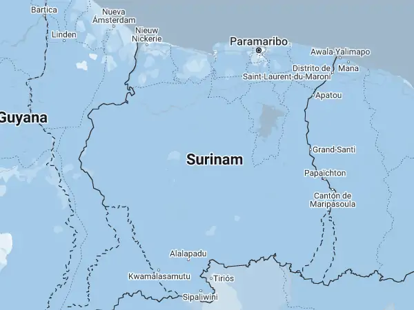 Mapa: Surinam
