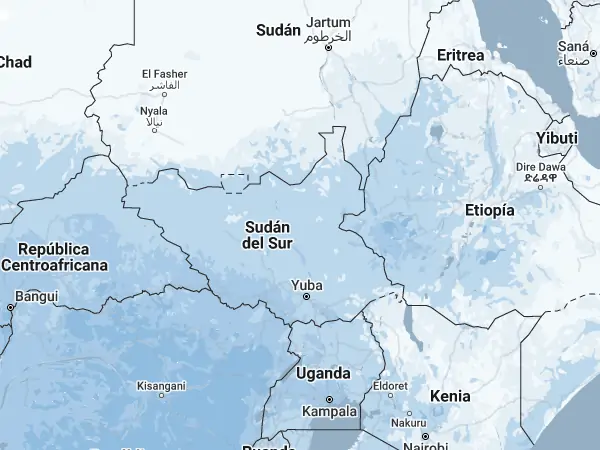 Mapa: Sudán del Sur