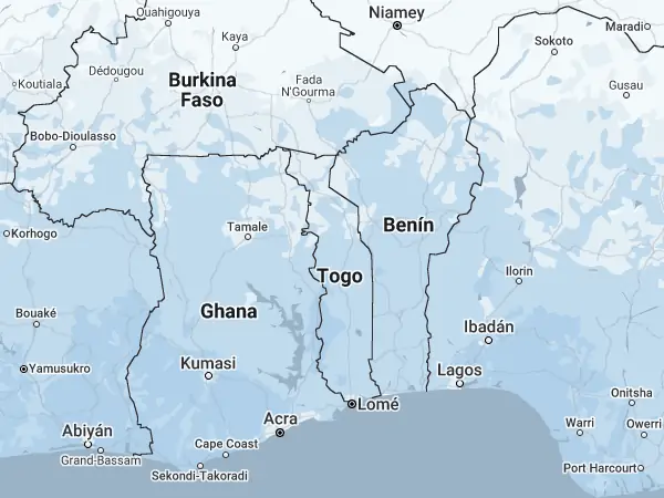 Mapa: Togo Mapa: Togo