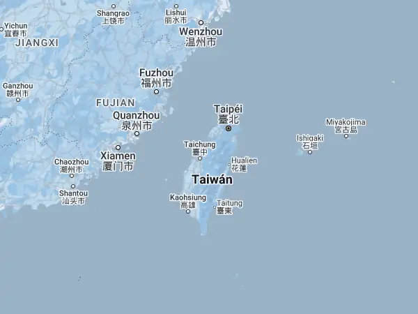 Mapa: Taiwán