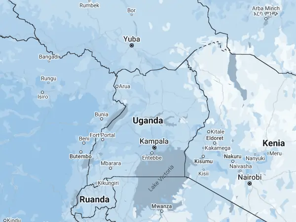 Mapa: Uganda Mapa: Uganda