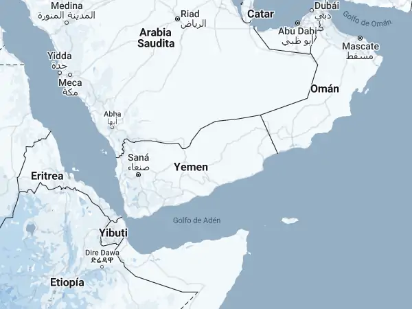 Mapa: Yemen