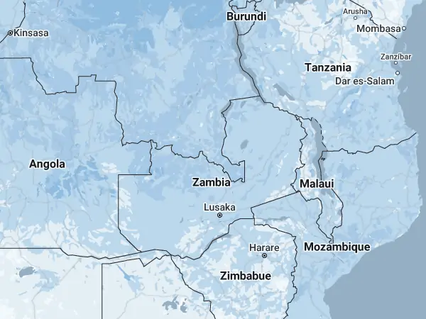 Mapa: Zambia Mapa: Zambia