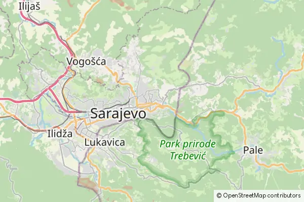 Mapa Sarajevo