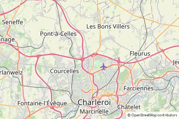 Mapa Charleroi
