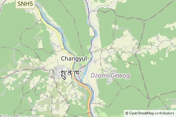 Mapa Distrito de Punakha