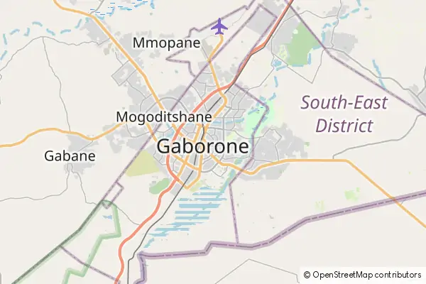 Mapa Gaborone