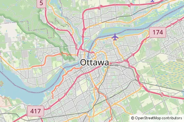 Mapa Ottawa