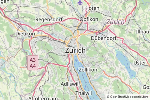 Mapa Zúrich