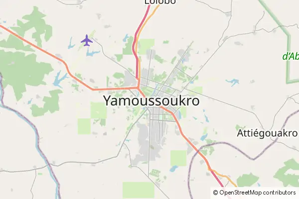 Mapa Yamusukro