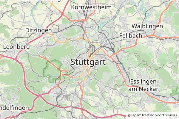 Mapa Stuttgart