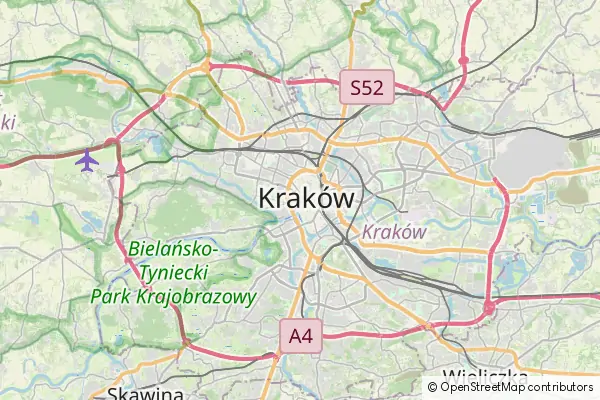 Mapa Cracovia