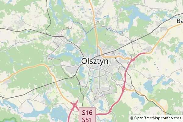 Mapa Olsztyn