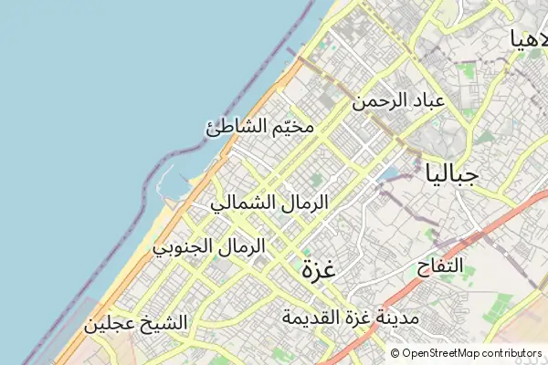 Mapa Gaza