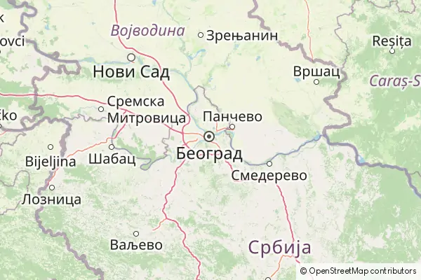 Mapa Belgrado