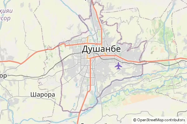 Mapa Dushanbe